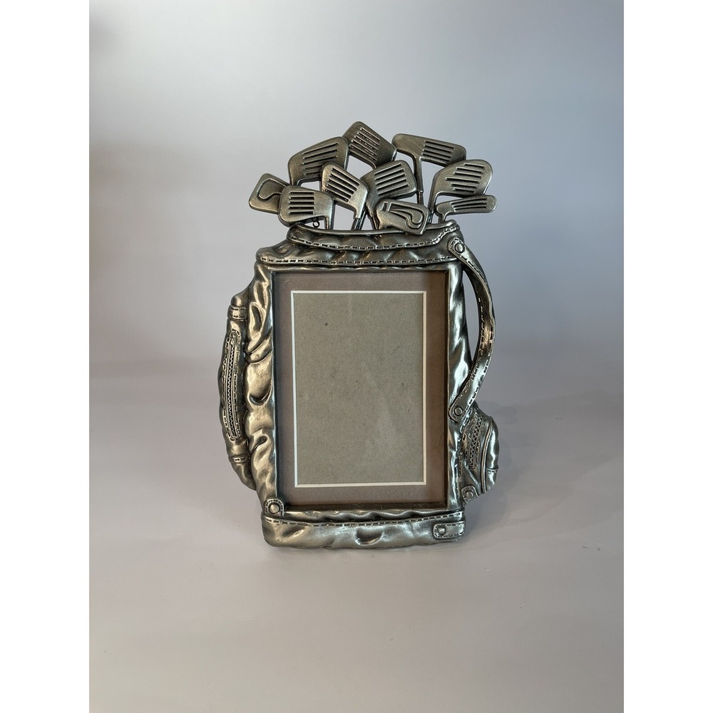 Golf Clubs In Bag Metal Picture Frame By  Huann Dean 3 x 5 inch Photo